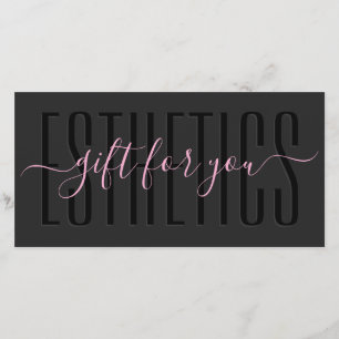 Aesthetic Pink Black Beauty Professional Gift Card