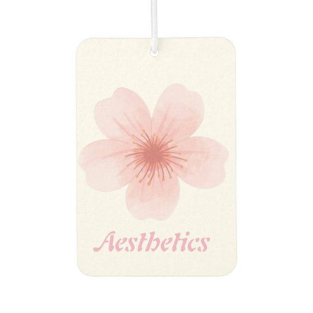 Aesthetic Pink Flower  Air Freshener (Front)
