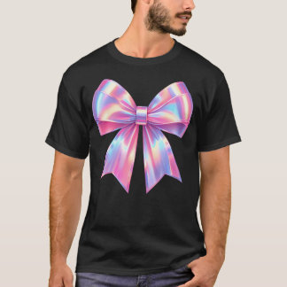Aesthetic Pink Ribbon Bow Y2K T-Shirt