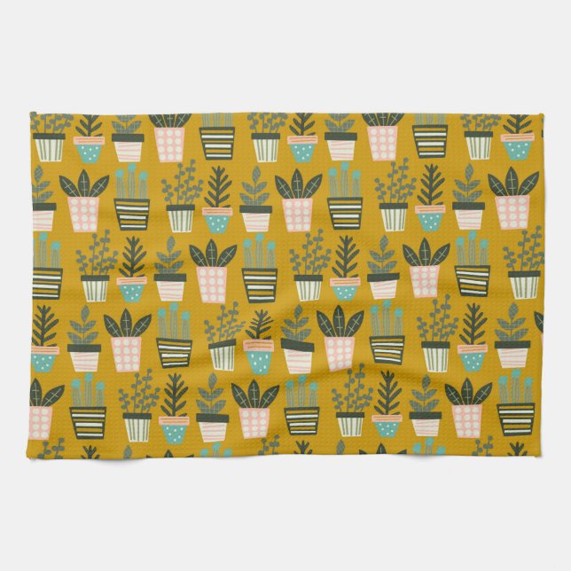 Aesthetic Plant Art Kitchen Towel (Horizontal)
