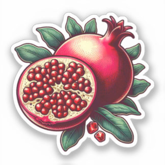 Aesthetic Pomegranate Digital Artwork