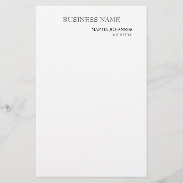 Aesthetic Professional Chic White Business Card (Front)