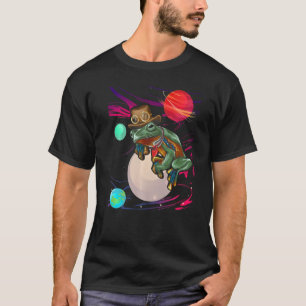 Aesthetic Psychedelic Frog Trippy Galaxy Space Fro T-Shirt