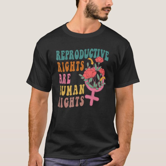 Aesthetic Reproductive Rights Are Human Rights Fem T-Shirt (Front)