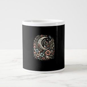 Aesthetic Retro Goblincore And Cottagecore Mushroo Large Coffee Mug