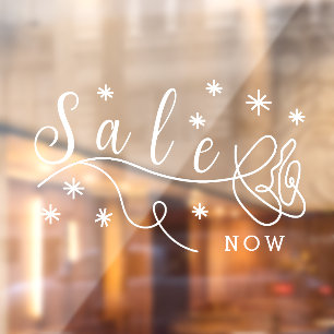 Aesthetic Rose Sale Now Business Door Window Cling