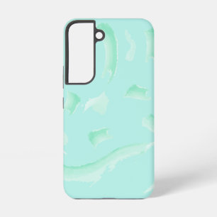 Aesthetic Sage Green Jade Marble Watercolor Patter Samsung Galaxy Case