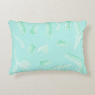 Aesthetic Sage Green Jade Marble Watercolor Seamle Accent Pillow