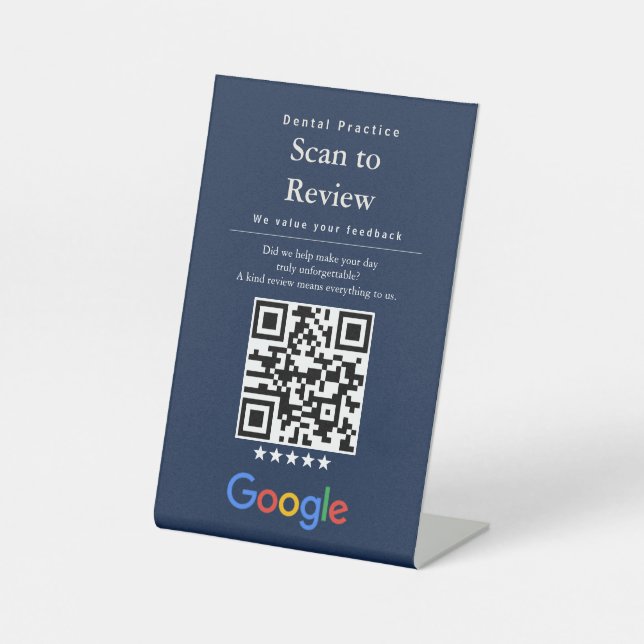 Aesthetic Scan to Review Event QR Code Sign   (Front)