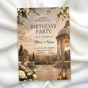 Aesthetic scenic birthday invitation