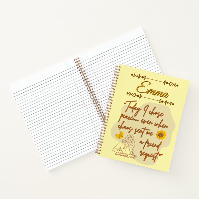 Aesthetic Soft Girl Energy Journal Spiral Notebook (Intérieur)