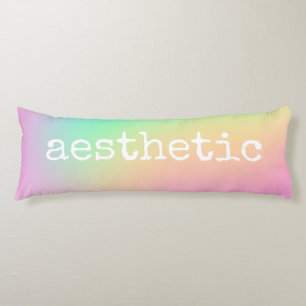 "Aesthetic" Soft Prismatic Rainbow Gradient Body Pillow