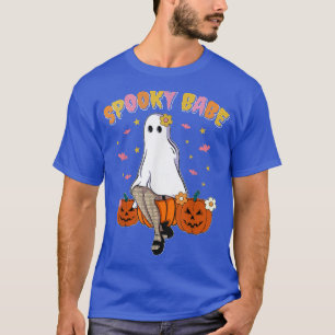 Aesthetic Spooky Babe Halloween Ghost Girl Boo Cre T-Shirt