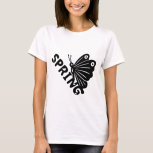 Aesthetic Spring Butterfly Minimalist Graphic T-Shirt