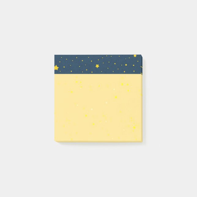 Aesthetic Starry Night Celestial Yellow Post it No Post-it Notes (Front)