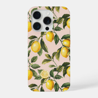 Aesthetic Summer Lemon Pattern iPhone Case