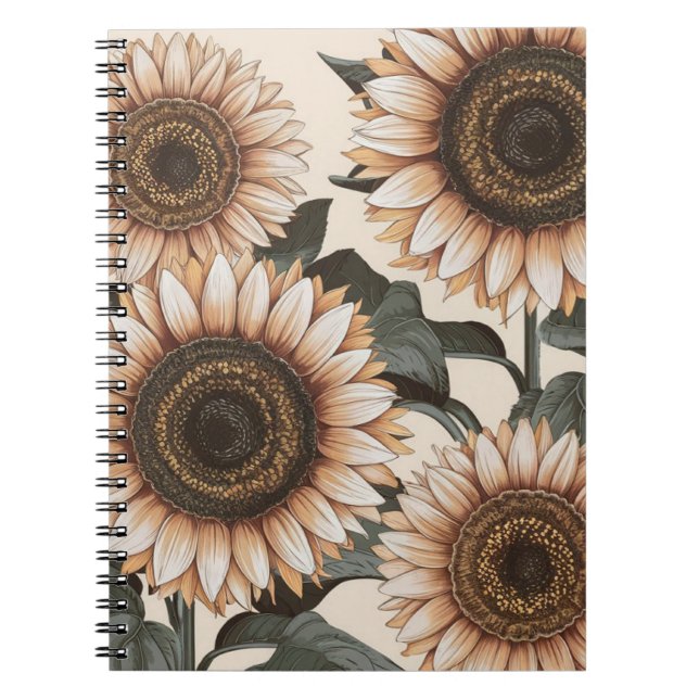 Aesthetic Sunflower Notebook (Front)
