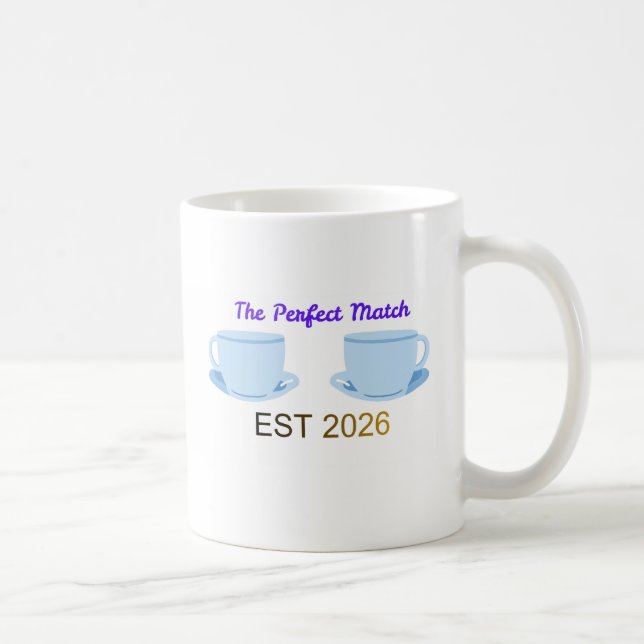 Aesthetic The Perfect Match Desi Wedding Coffee Mug (Right)