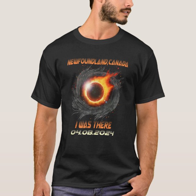 Aesthetic Total Solar Eclipse 2024 Newfoundland Ca T-Shirt (Front)