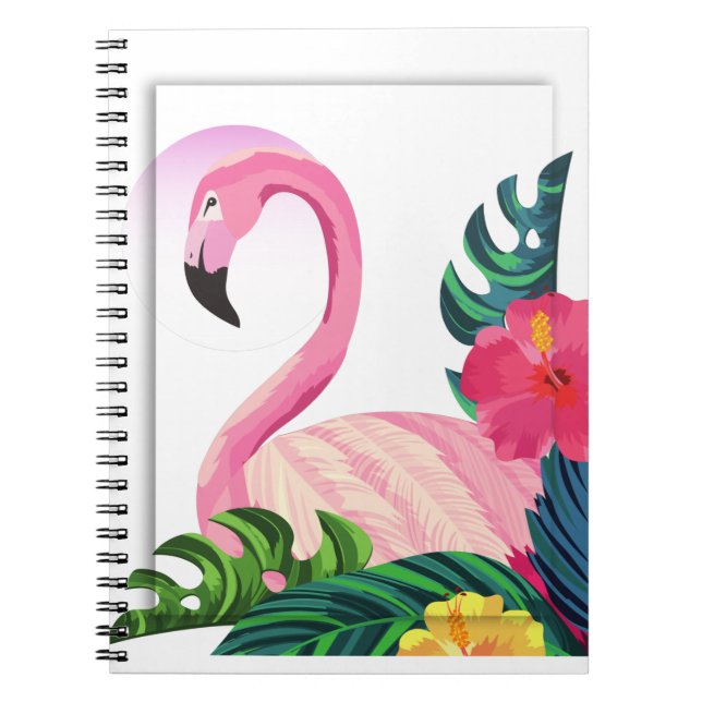 aesthetic tropical flamingo notebook (Front)