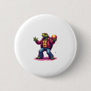 Aesthetic Turtle Disco T-Shirt 2 Inch Round Button