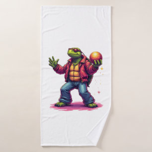 Aesthetic Turtle Disco T-Shirt Bath Towel