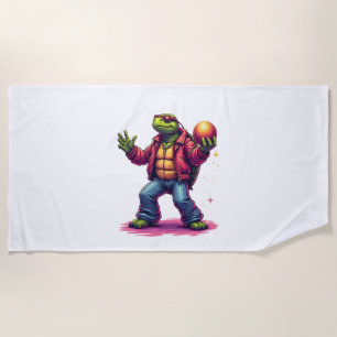 Aesthetic Turtle Disco T-Shirt Beach Towel