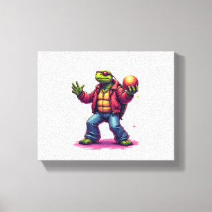 Aesthetic Turtle Disco T-Shirt Canvas Print