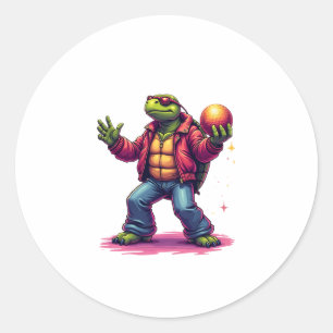Aesthetic Turtle Disco T-Shirt Classic Round Sticker