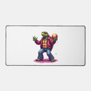 Aesthetic Turtle Disco T-Shirt Desk Mat