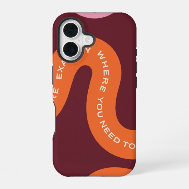 Aesthetic Typography iPhone 16 Case (Back)