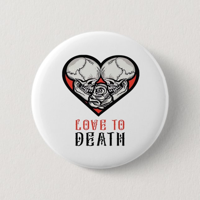 Aesthetic Valentines Till Death Do Us Part 2 Inch Round Button (Front)