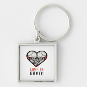 Aesthetic Valentines Till Death Do Us Part Keychain