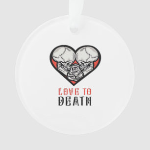 Aesthetic Valentines Till Death Do Us Part Ornament
