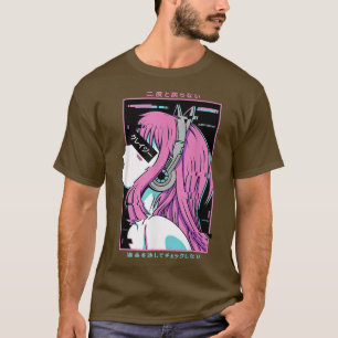 Aesthetic Vaporwave Crazy Waifu Anime T-Shirt