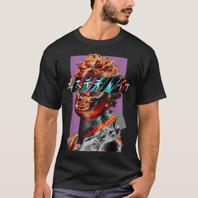 Aesthetic Vaporwave Japanese Futurism Tee (Front)