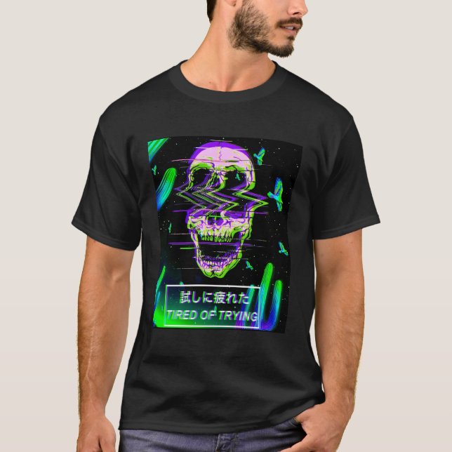 Aesthetic Vaporwave Japanese Futurism Tee Anime Re (Front)