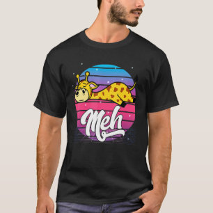 Aesthetic Vaporwave Japanese Otaku Meme Meh Giraff T-Shirt