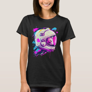 Aesthetic Vaporwave Space Cat 80s 90s Astronaut  3 T-Shirt