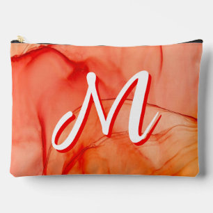 Aesthetic Warm Abstract Travel Organizer Accessory Pouch