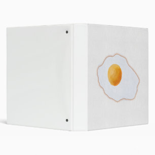 Aesthetic Watercolor Fried Egg Minimalist Art Prin Binder
