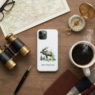 Aesthetic Watercolor Moose Lodge Style iPhone 11 Pro Case