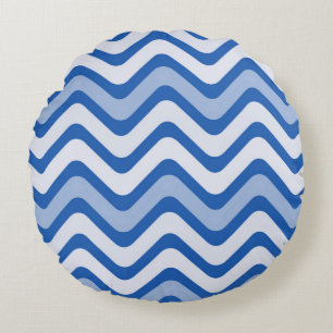 Aesthetic Waves Round Pillow