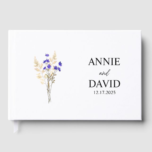 Aesthetic Wedding Guest Book, Signing Book, Person Guest Book (Front)