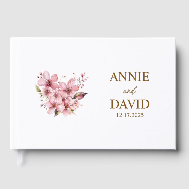 Aesthetic Wedding Guest Book, Signing Book, Person Guest Book (Front)