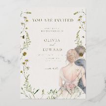 Aesthetic wedding invitation card
