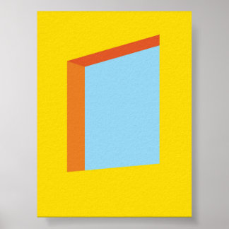 Aesthetic Window Perspective Illustration – Modern Poster