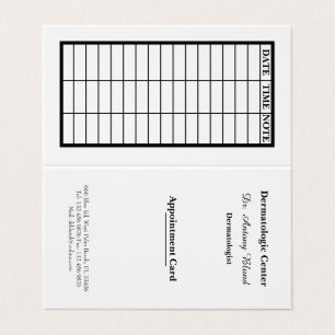 Aesthetician Appointment Card