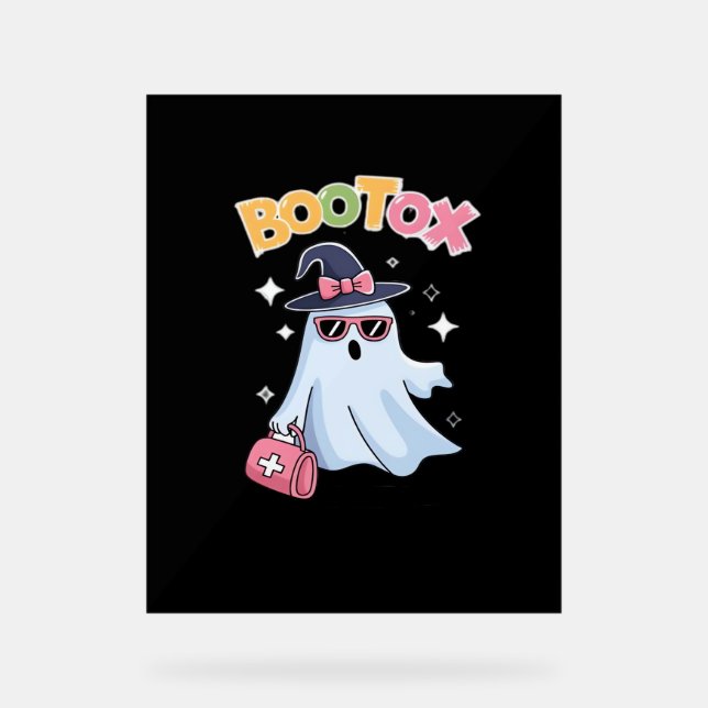 Aesthetician Botox Halloween Aesthetic Nurse Plast Acrylic Sign (Front)