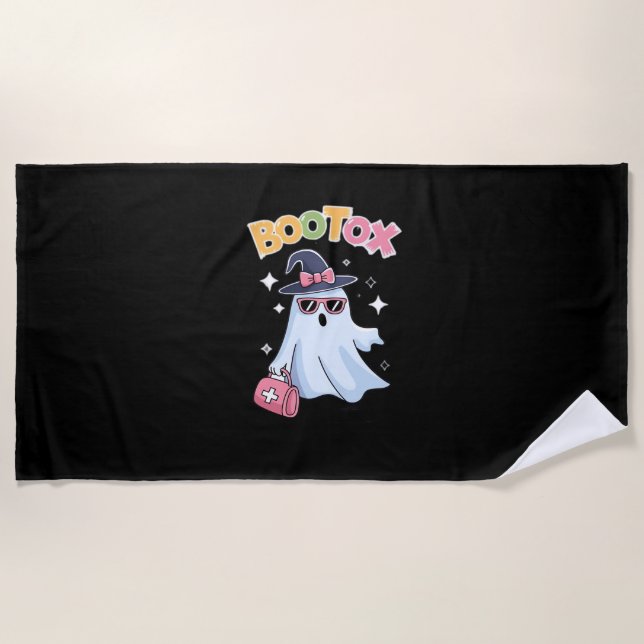 Aesthetician Botox Halloween Aesthetic Nurse Plast Beach Towel (Front)